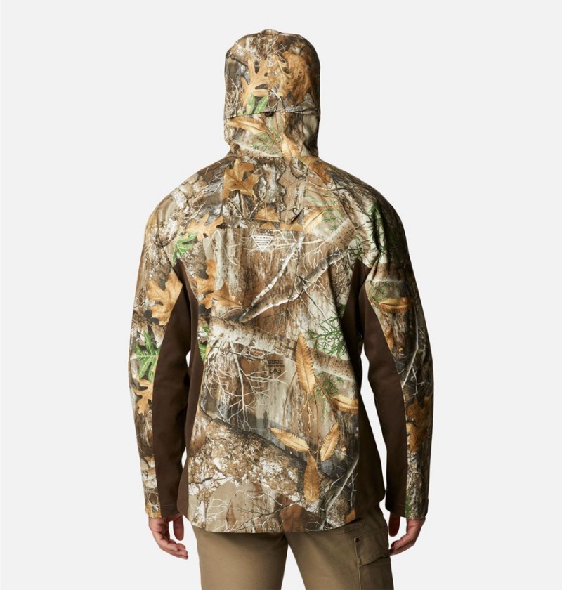 Columbia PHG Trophy Rack Silent Men's Rain Jacket Brown | QVFZRT-865
