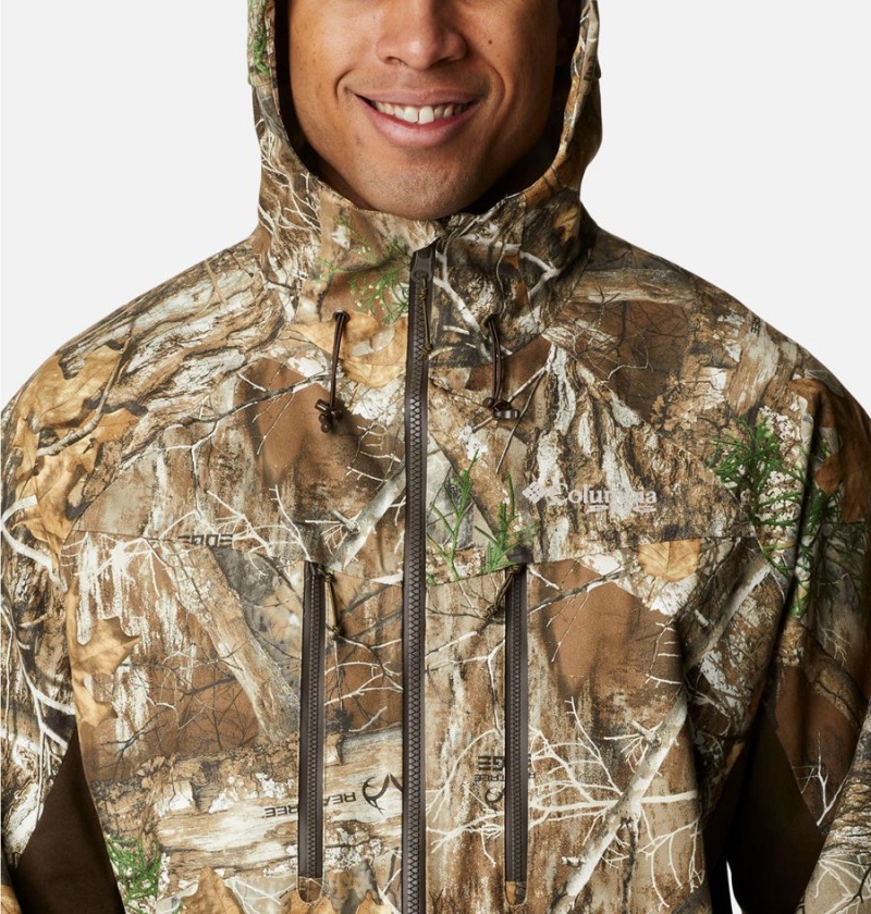 Columbia PHG Trophy Rack Silent Men's Rain Jacket Brown | QVFZRT-865