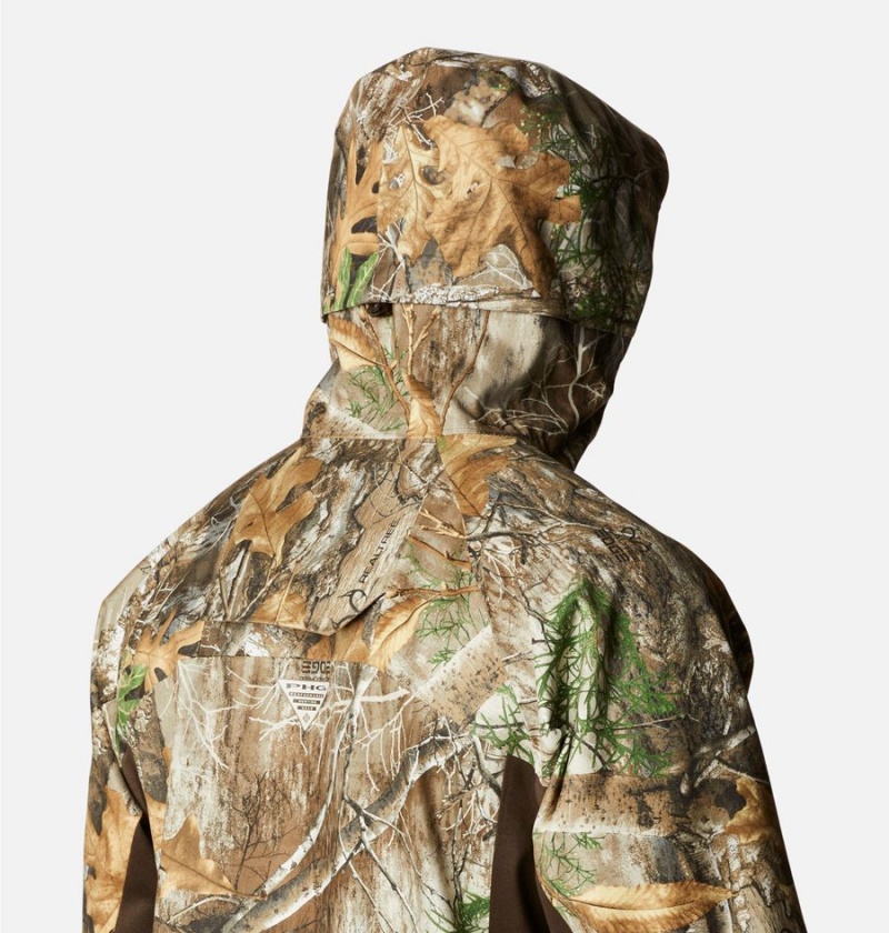Columbia PHG Trophy Rack Silent Men's Rain Jacket Brown | QVFZRT-865