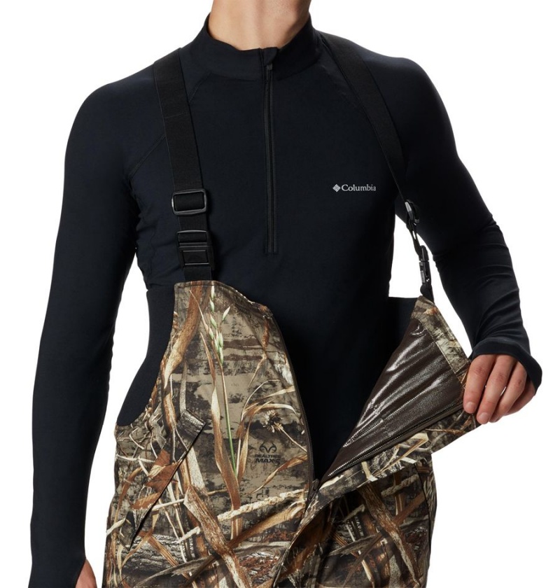 Columbia PHG Widgeon III Bib Men's Pants Brown | GBNFAJ-369