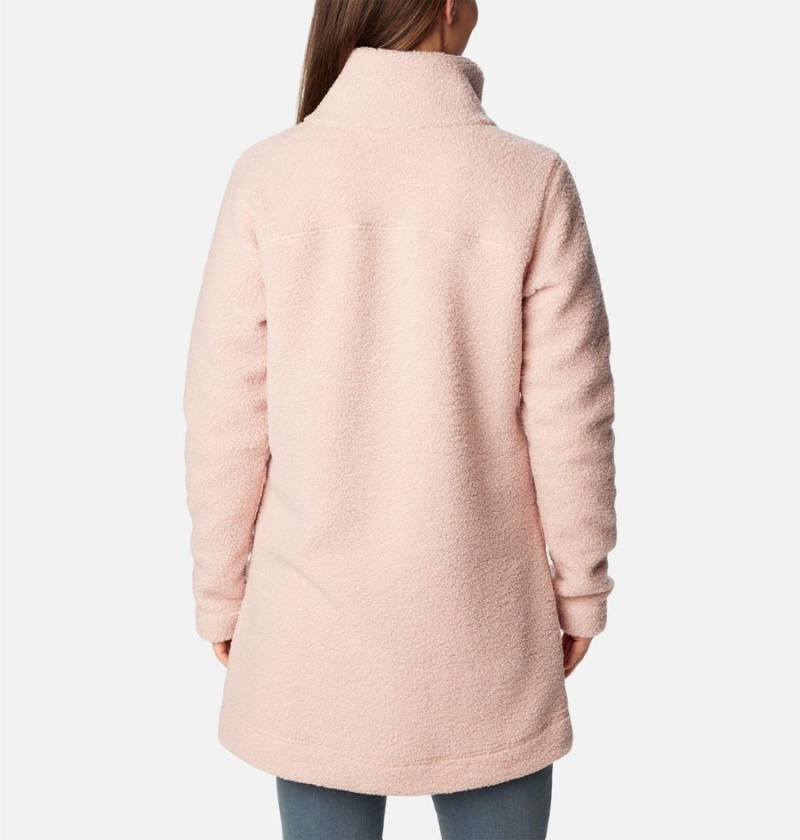 Columbia Panorama Long Women's Fleece Jacket Pink | BUWFIO-640