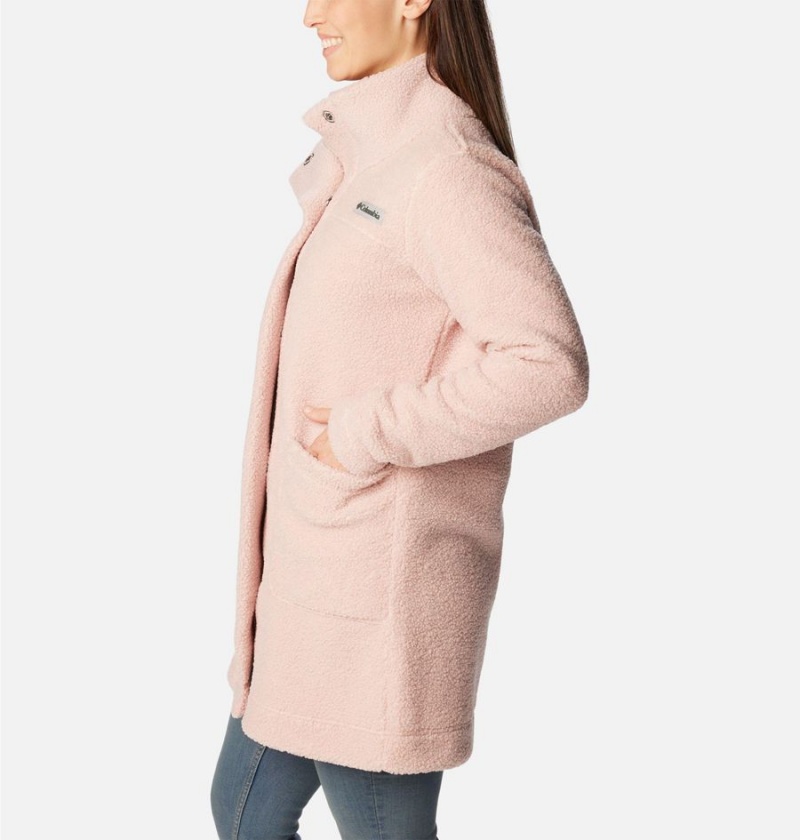 Columbia Panorama Long Women's Fleece Jacket Pink | BUWFIO-640