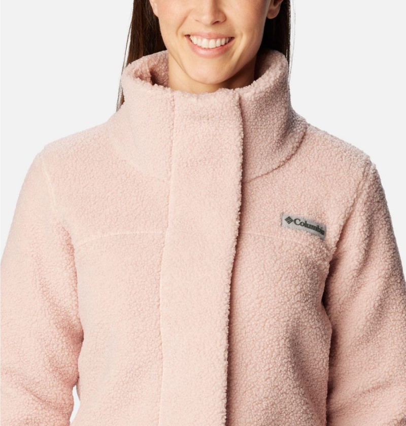 Columbia Panorama Long Women's Fleece Jacket Pink | BUWFIO-640