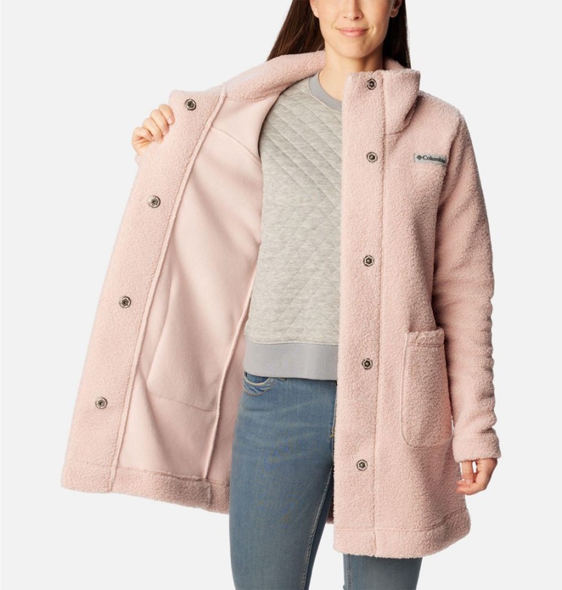 Columbia Panorama Long Women's Fleece Jacket Pink | BUWFIO-640