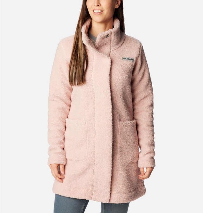 Columbia Panorama Long Women\'s Fleece Jacket Pink | BUWFIO-640