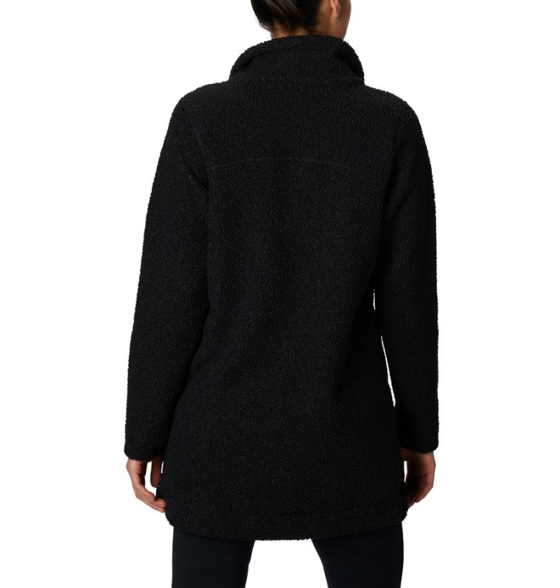 Columbia Panorama Long Women's Fleece Jacket Black | GHJYDF-519
