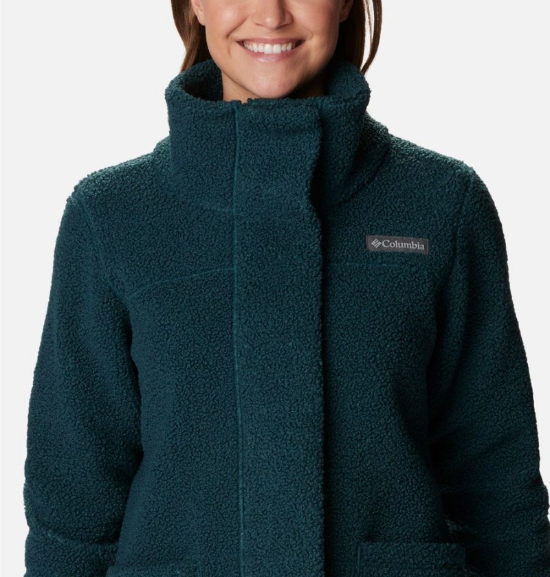 Columbia Panorama Long Women's Fleece Jacket Turquoise | TNKAJF-670