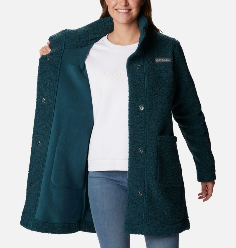 Columbia Panorama Long Women's Fleece Jacket Turquoise | TNKAJF-670