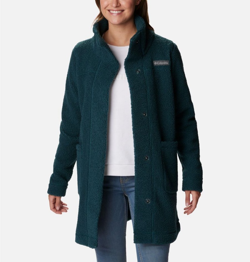 Columbia Panorama Long Women's Fleece Jacket Turquoise | TNKAJF-670