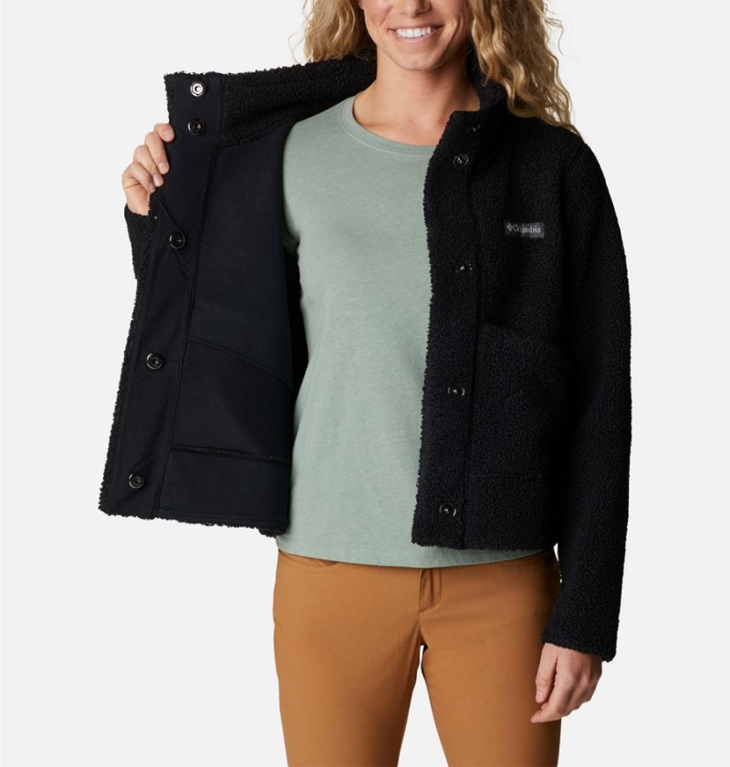 Columbia Panorama Snap Women's Fleece Jacket Black | NTWRQO-798