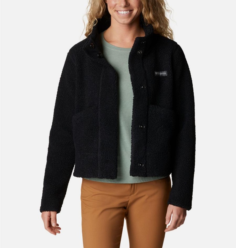 Columbia Panorama Snap Women's Fleece Jacket Black | NTWRQO-798