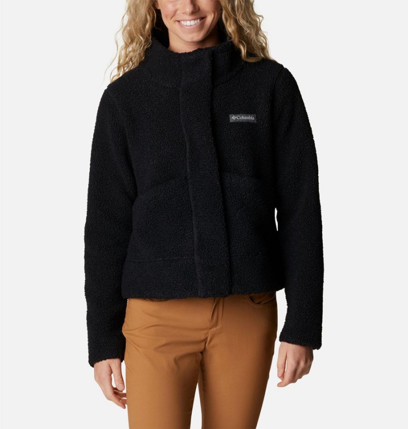 Columbia Panorama Snap Women\'s Fleece Jacket Black | NTWRQO-798