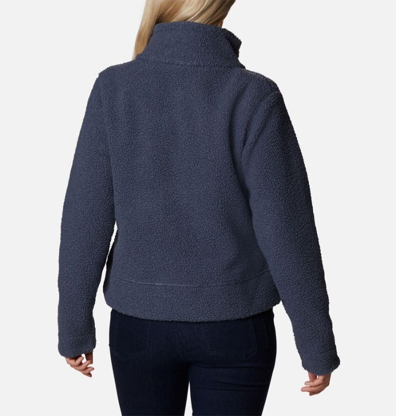 Columbia Panorama Snap Women's Fleece Jacket Navy | KGUOIR-564