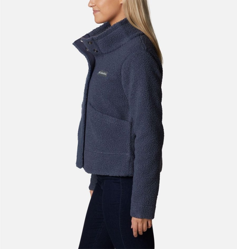 Columbia Panorama Snap Women's Fleece Jacket Navy | KGUOIR-564