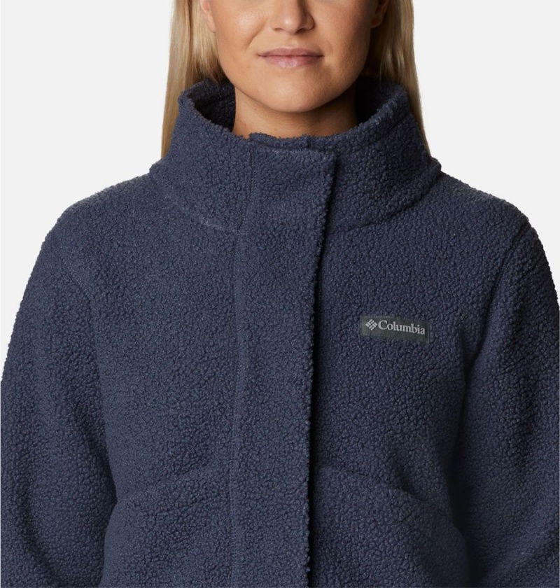 Columbia Panorama Snap Women's Fleece Jacket Navy | KGUOIR-564