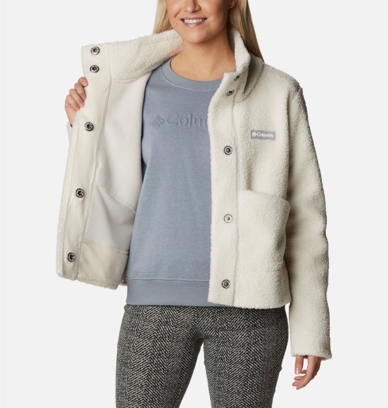 Columbia Panorama Snap Women's Fleece Jacket White | NALTYH-406