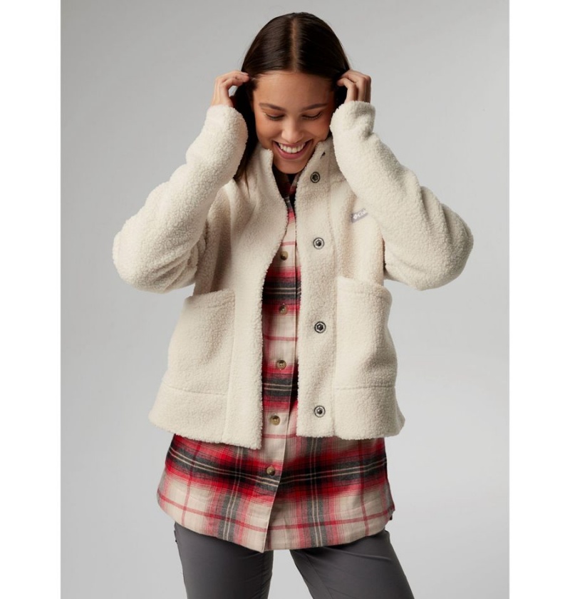 Columbia Panorama Snap Women's Fleece Jacket White | NALTYH-406