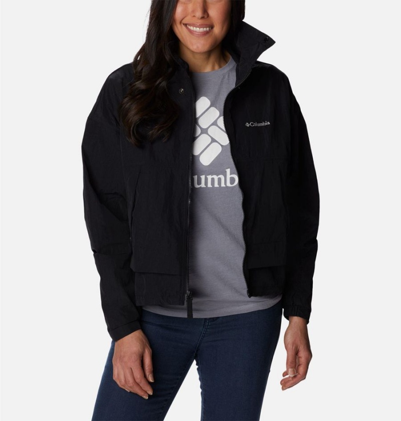 Columbia Paracutie Women's Windbreaker Black | DATEHG-309