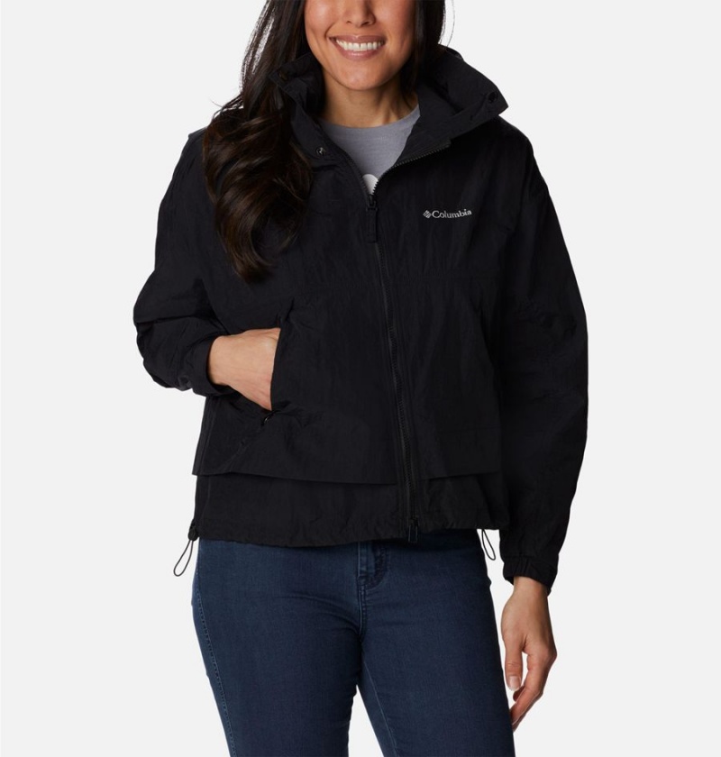 Columbia Paracutie Women\'s Windbreaker Black | DATEHG-309