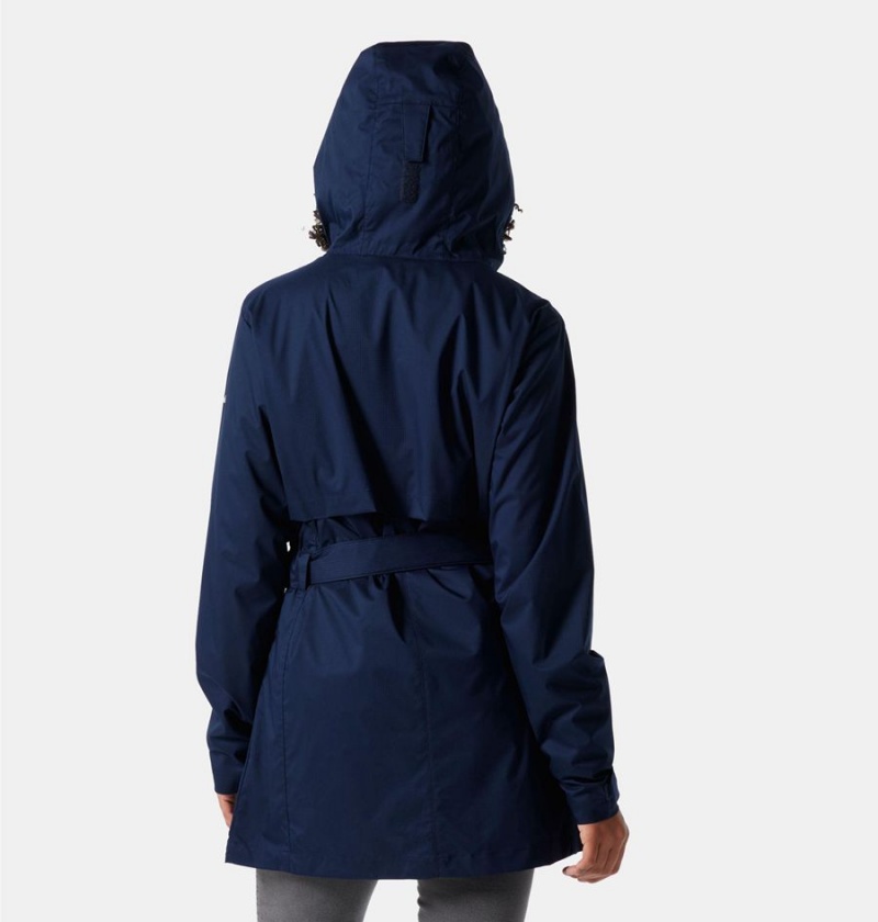 Columbia Pardon My Trench Women's Rain Jacket Navy | BGEXCO-631