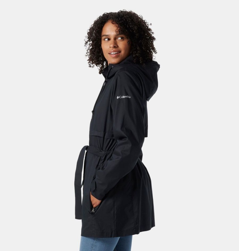 Columbia Pardon My Trench Women's Rain Jacket Black | QDOSAM-076