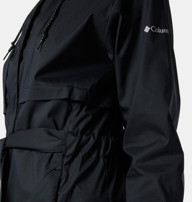 Columbia Pardon My Trench Women's Rain Jacket Black | QDOSAM-076