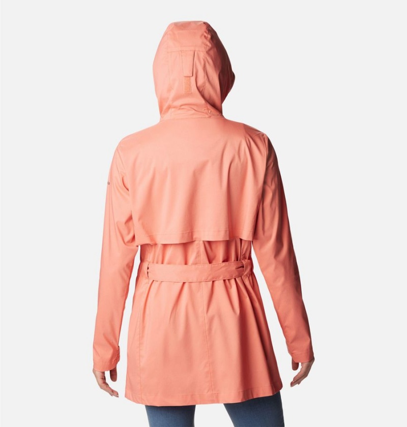 Columbia Pardon My Trench Women's Rain Jacket Coral | CLTMDW-795
