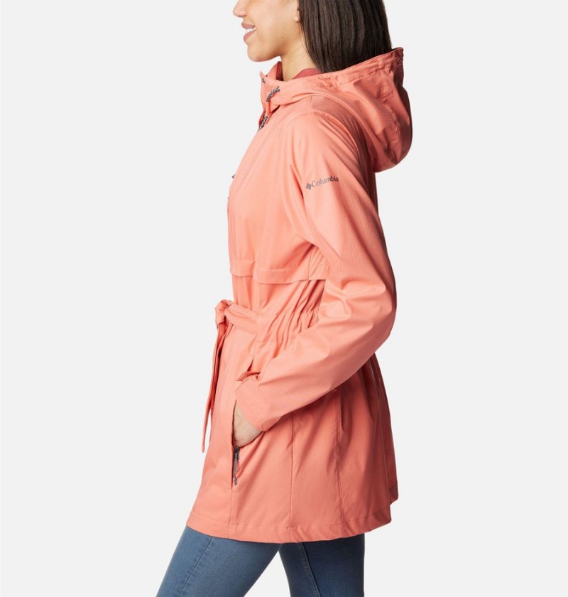 Columbia Pardon My Trench Women's Rain Jacket Coral | CLTMDW-795