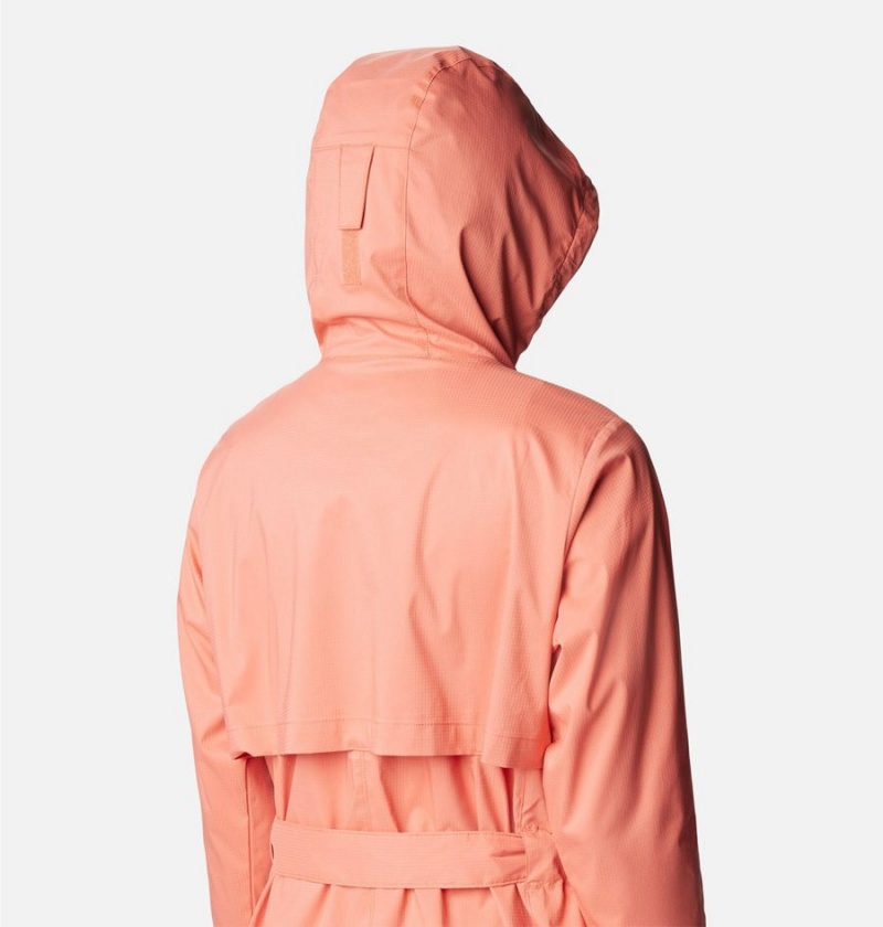 Columbia Pardon My Trench Women's Rain Jacket Coral | CLTMDW-795