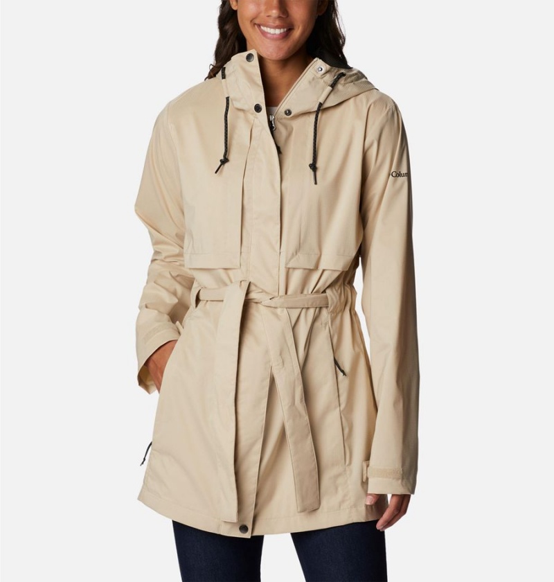 Columbia Pardon My Trench Women\'s Rain Jacket Khaki | PVHLZN-906