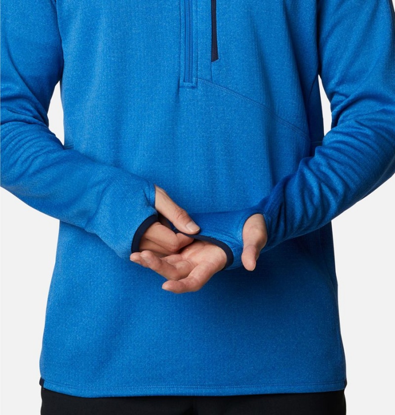 Columbia Park View Fleece Half Zip Men's Pullover Blue | MKVOEY-285