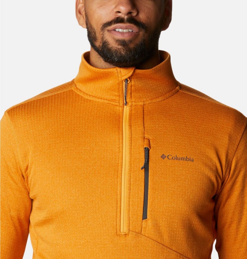 Columbia Park View Fleece Half Zip Men's Pullover Yellow | GIHDMJ-967