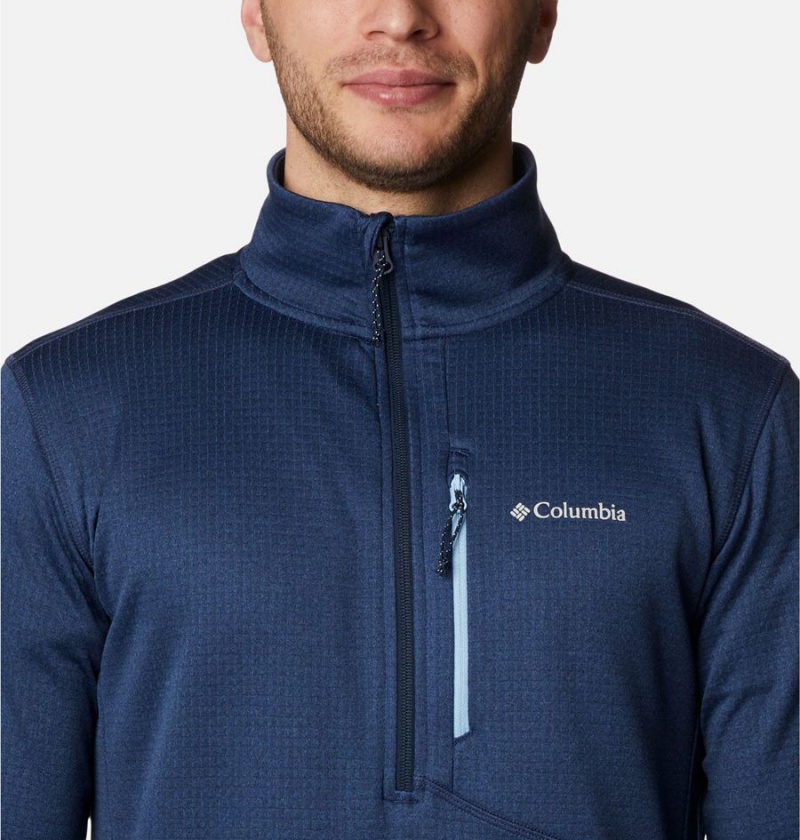 Columbia Park View Fleece Half Zip Men's Pullover Navy | FAQROS-965