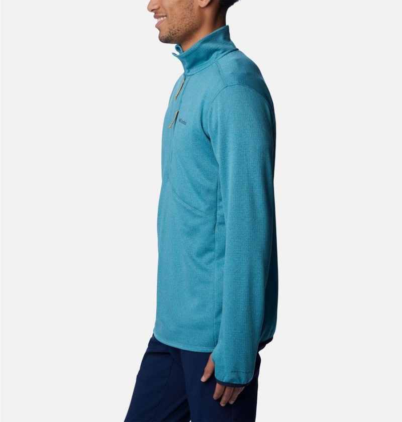 Columbia Park View Fleece Half Zip Men's Pullover Blue | BDFGXU-403