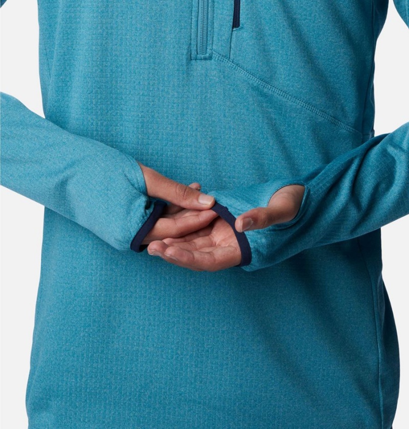 Columbia Park View Fleece Half Zip Men's Pullover Blue | BDFGXU-403