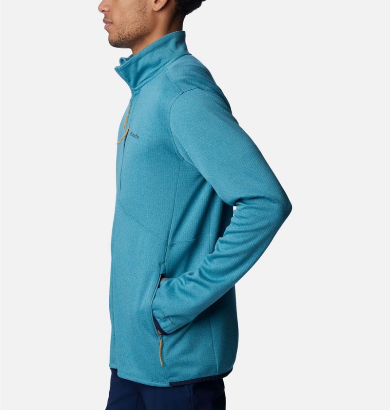 Columbia Park View Full Zip Men's Fleece Jacket Blue | GXSOAM-367
