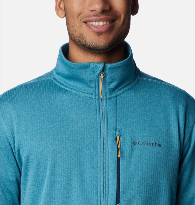 Columbia Park View Full Zip Men's Fleece Jacket Blue | GXSOAM-367