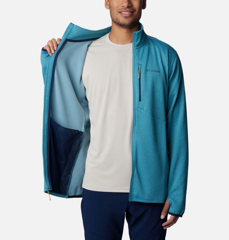 Columbia Park View Full Zip Men's Fleece Jacket Blue | GXSOAM-367