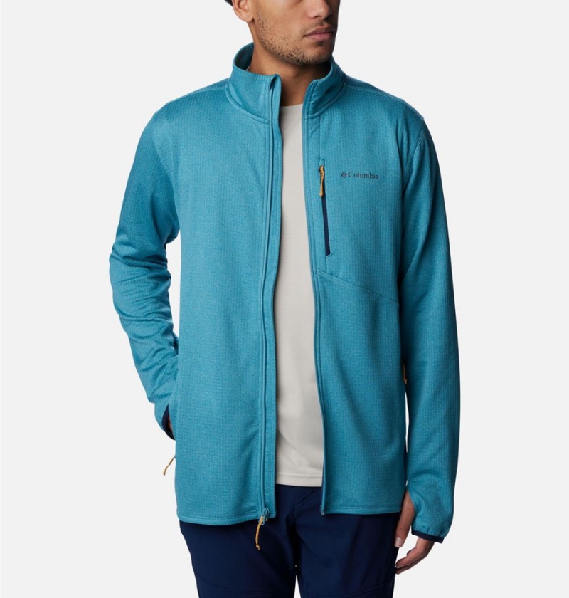Columbia Park View Full Zip Men's Fleece Jacket Blue | GXSOAM-367