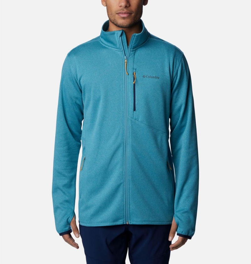 Columbia Park View Full Zip Men\'s Fleece Jacket Blue | GXSOAM-367