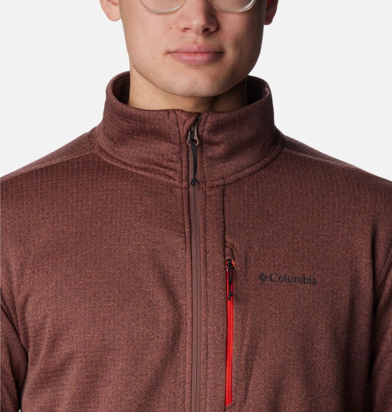 Columbia Park View Full Zip Men's Fleece Jacket Brown | NSVUOQ-937