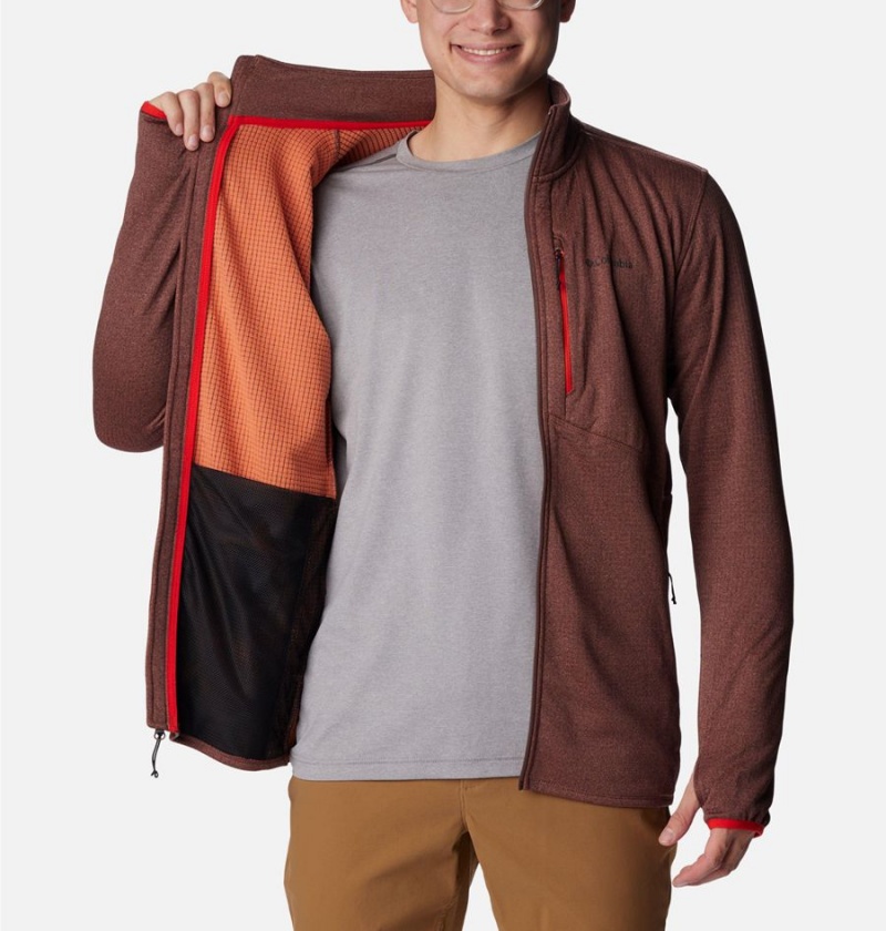 Columbia Park View Full Zip Men's Fleece Jacket Brown | NSVUOQ-937