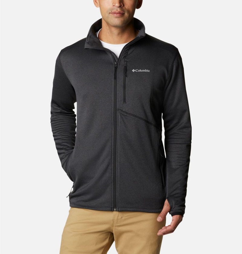 Columbia Park View Full Zip Men\'s Fleece Jacket Black | EUKRCT-179