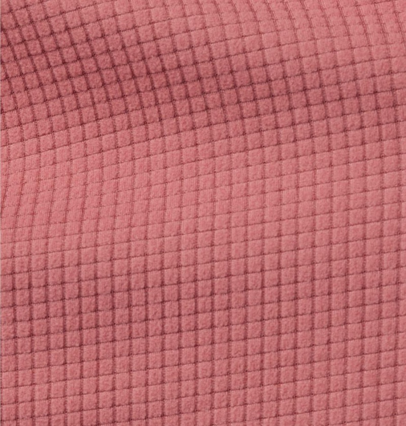 Columbia Park View Grid Half Zip Fleece Women's Pullover Coral | ONEHSI-249