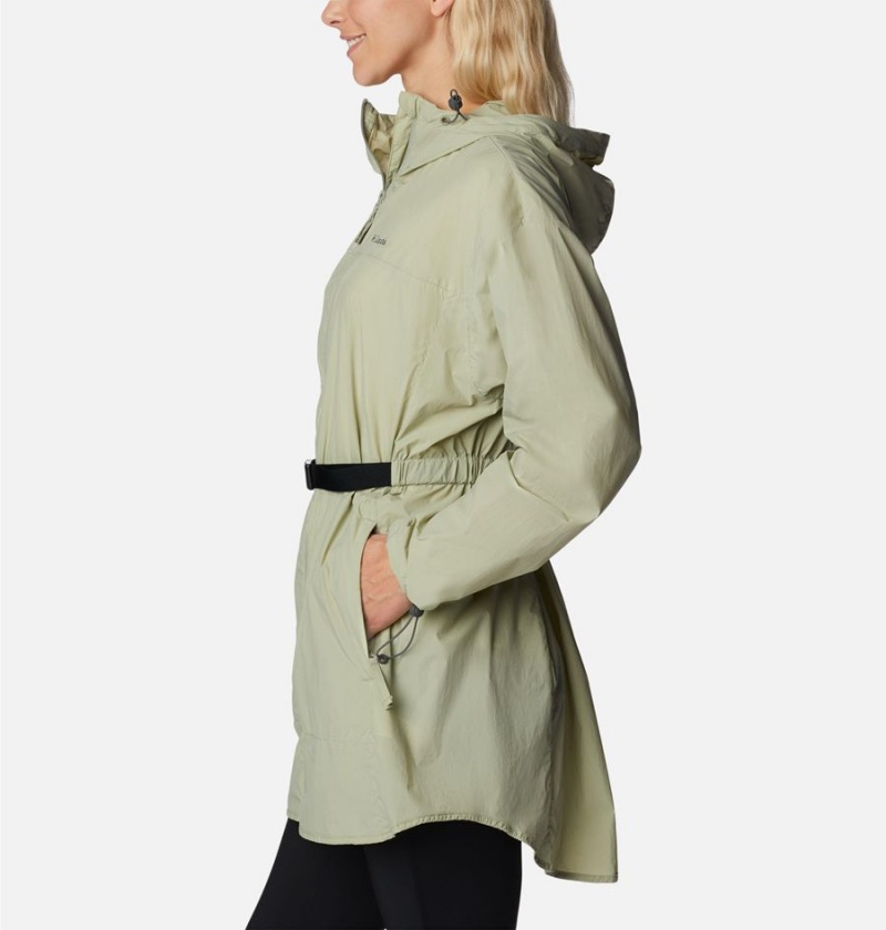 Columbia Parkette Long Wind Jacket Women's Windbreaker Green | HTZDRS-362