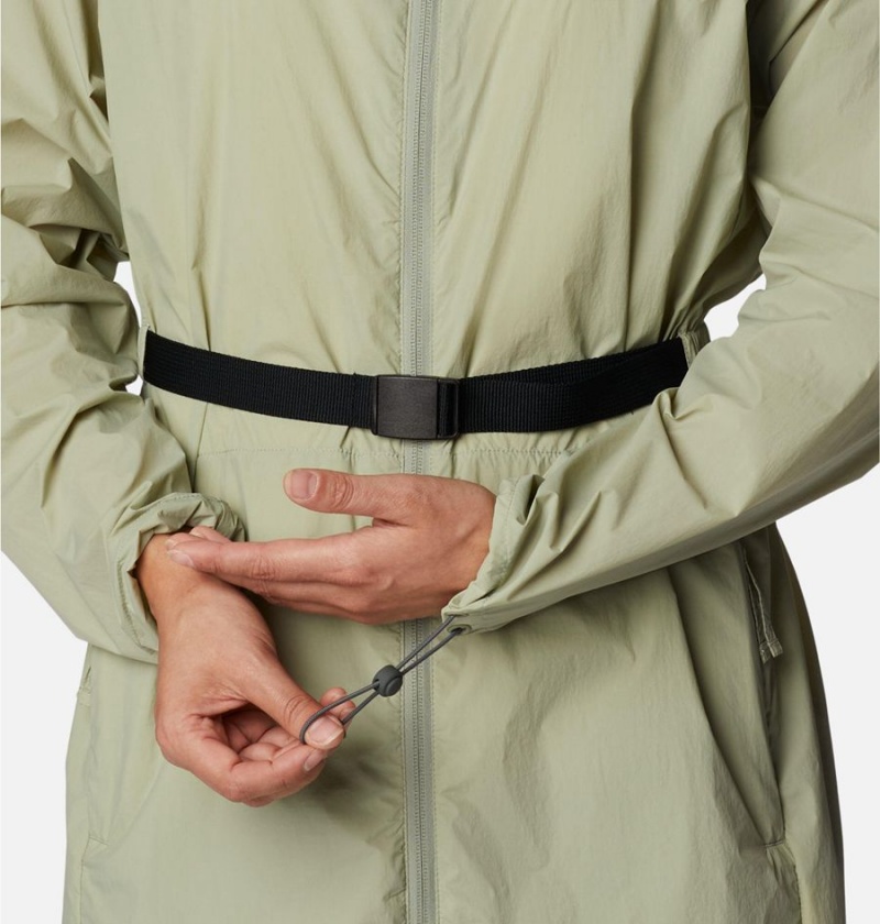 Columbia Parkette Long Wind Jacket Women's Windbreaker Green | HTZDRS-362