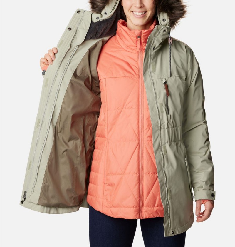 Columbia Payton Pass Interchange Women's Coats Green | YKDWRV-390