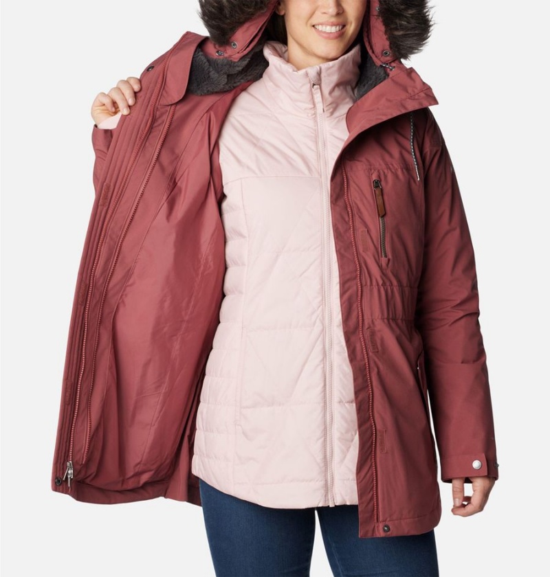 Columbia Payton Pass Interchange Women's Coats Coral | XNWGSR-049