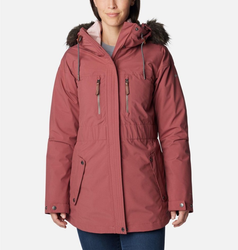 Columbia Payton Pass Interchange Women\'s Coats Coral | XNWGSR-049