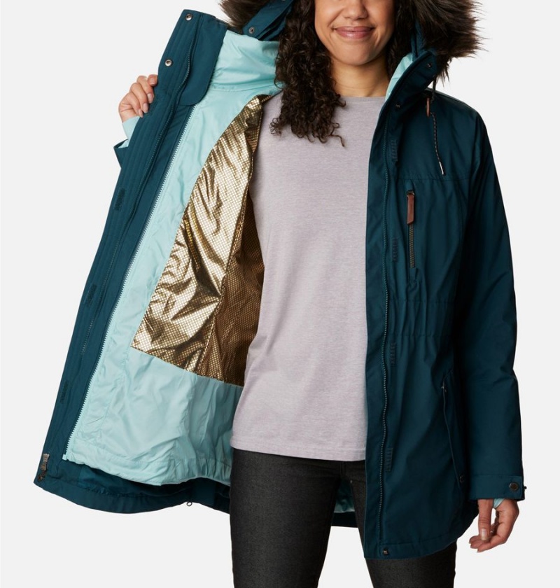 Columbia Payton Pass Interchange Women's Coats Turquoise | QPSIAG-615